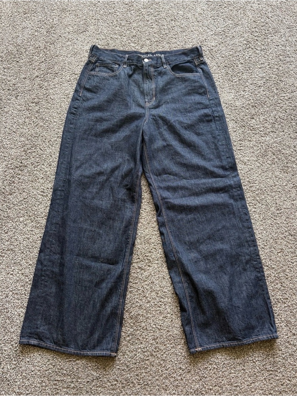 American Eagle Outfitters Dark Indigo Wide Leg Jeans